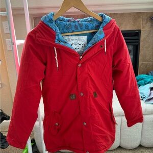 Poler Women’s Winter Jacket “Roamers & Seekers” Red Medium